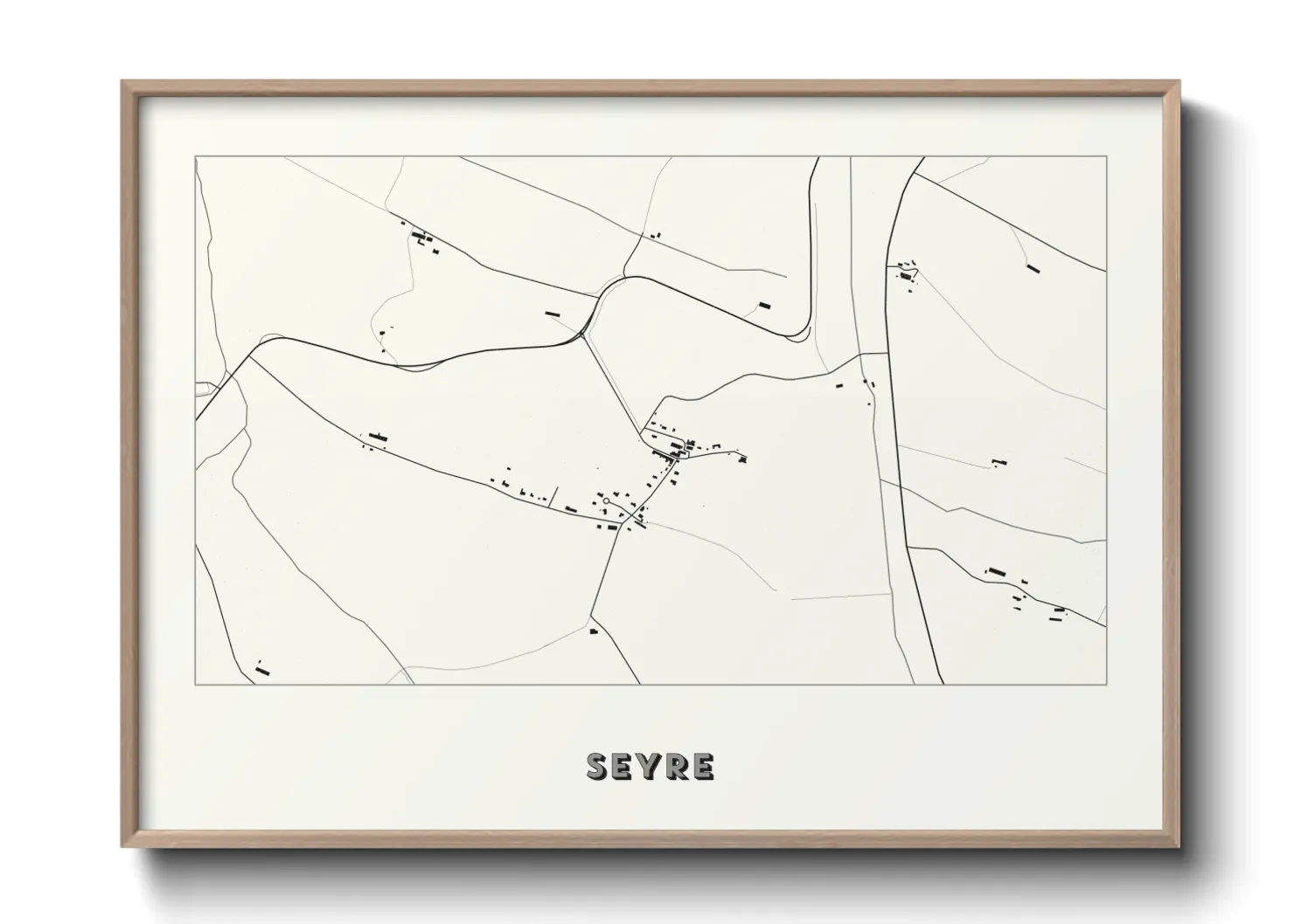 Une affiche de carte sur Seyre