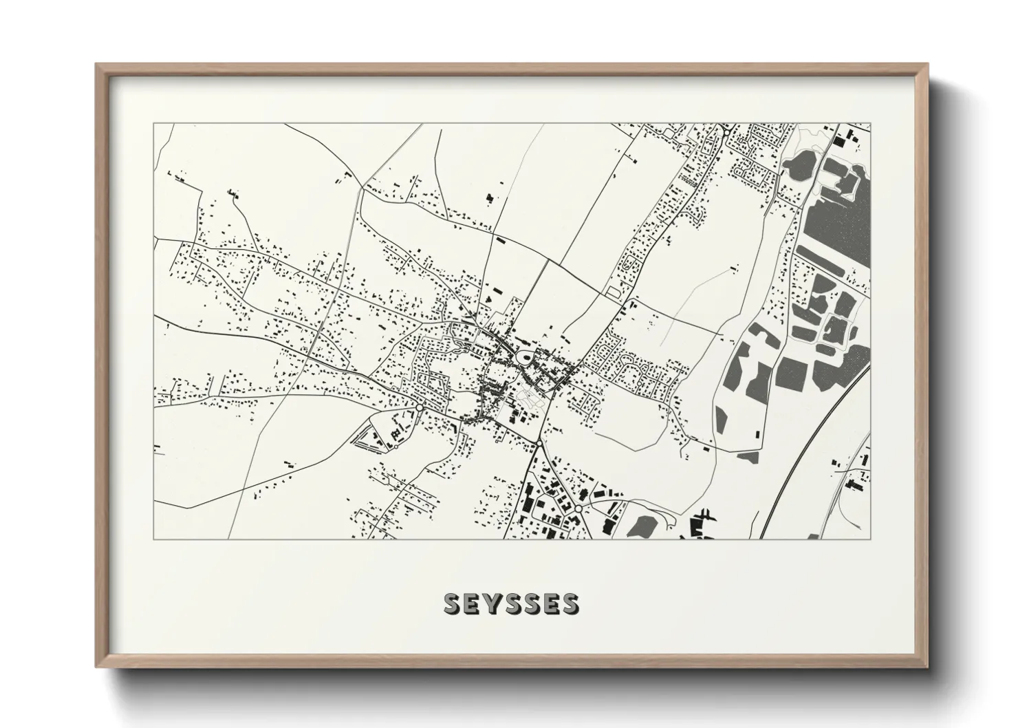 Une affiche de carte sur Seysses