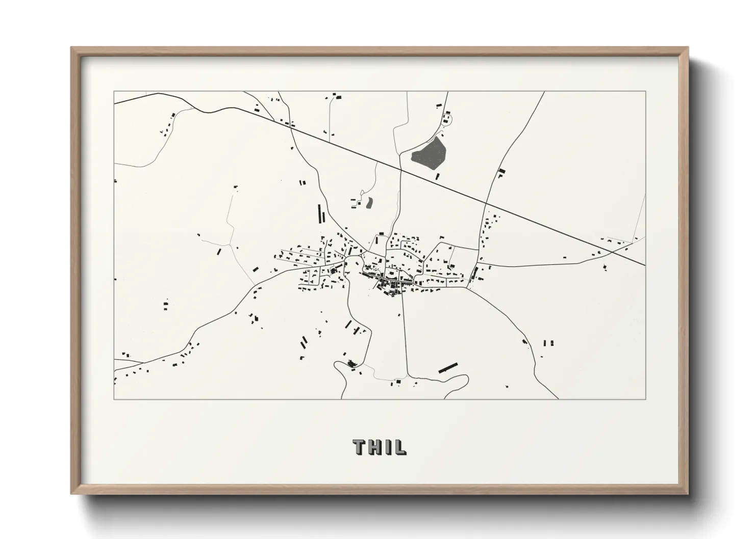 Une affiche de carte sur Thil