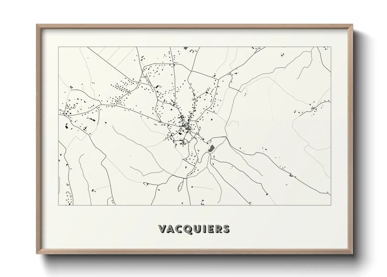 Une affiche de carte sur Vacquiers