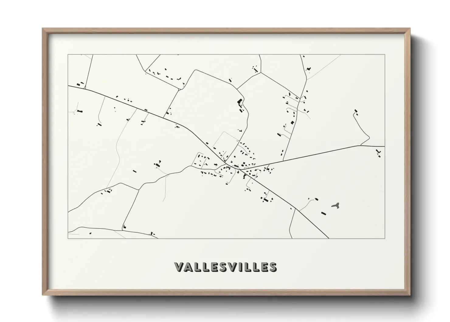 Une affiche de carte sur Vallesvilles