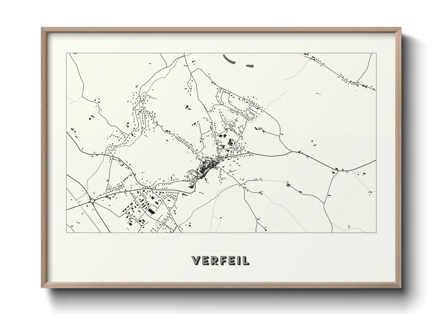 Une affiche de carte sur Verfeil