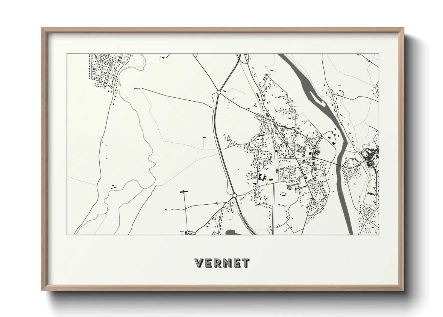 Une affiche de carte sur Vernet