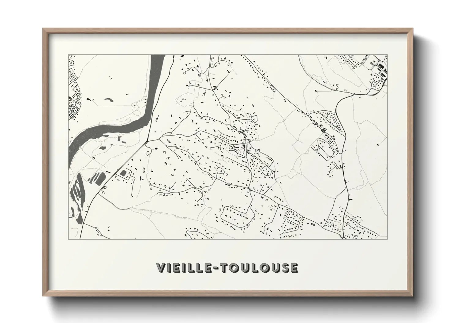 Une affiche de carte sur Vieille-Toulouse