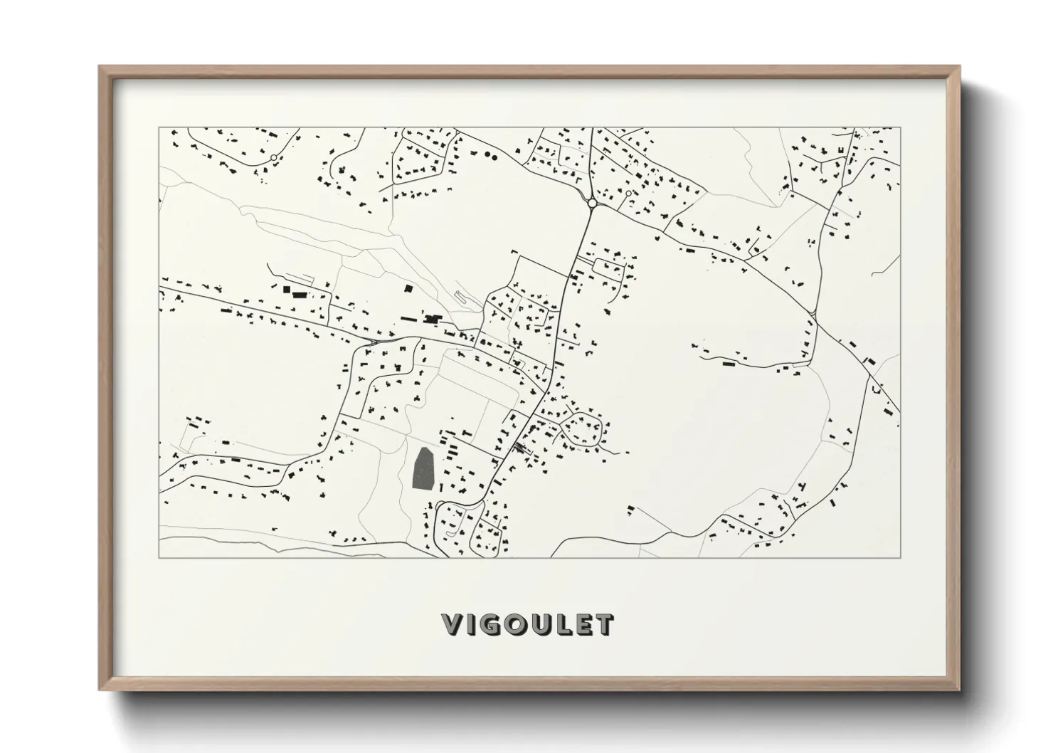 Une affiche de carte sur Vigoulet