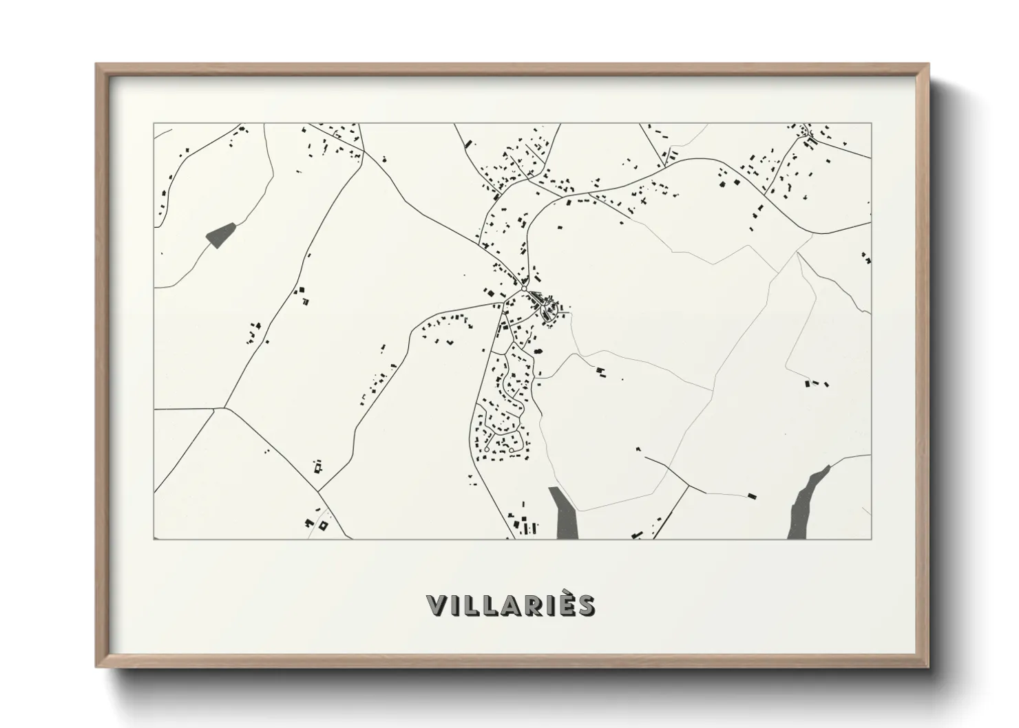 Une affiche de carte sur Villariès