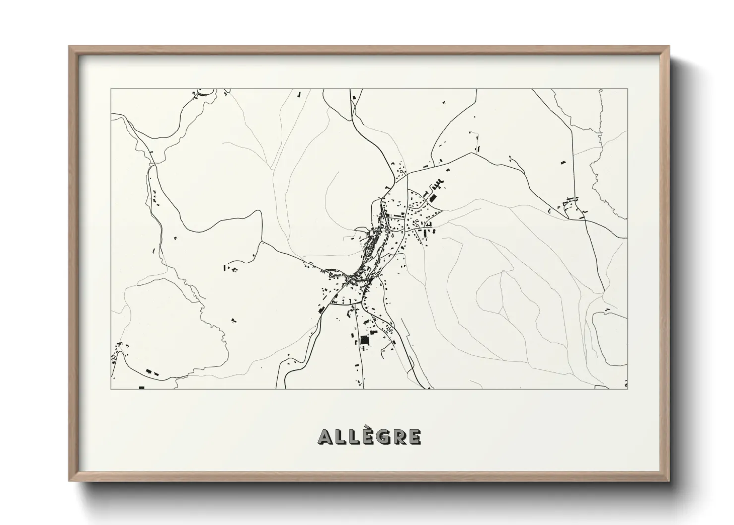 Une affiche de carte sur Allègre