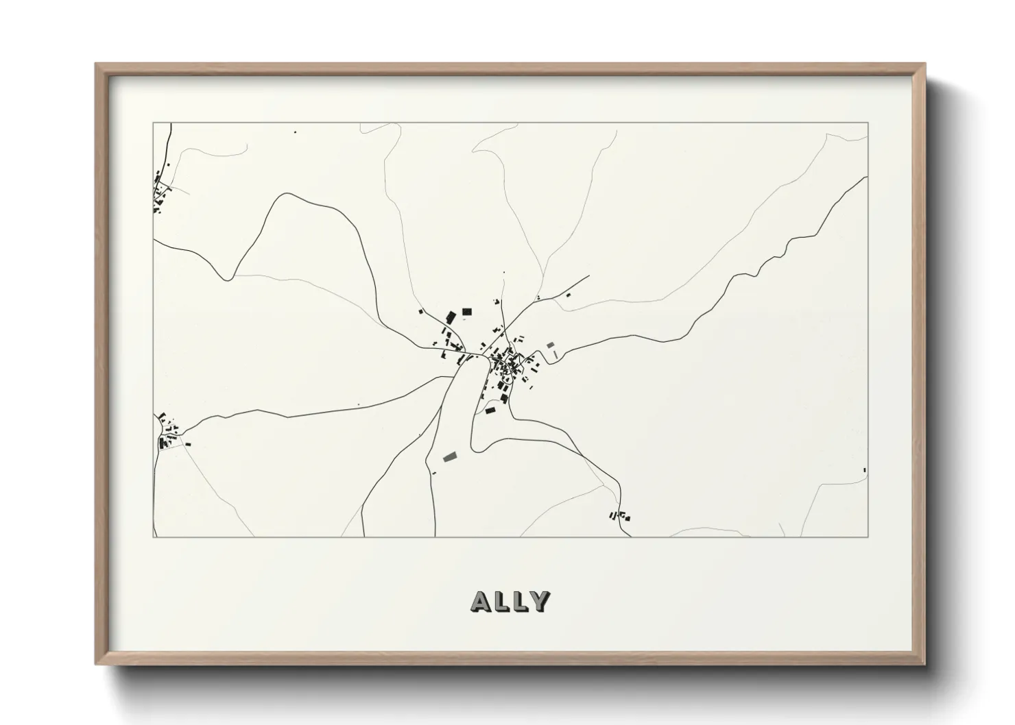 Une affiche de carte sur Ally
