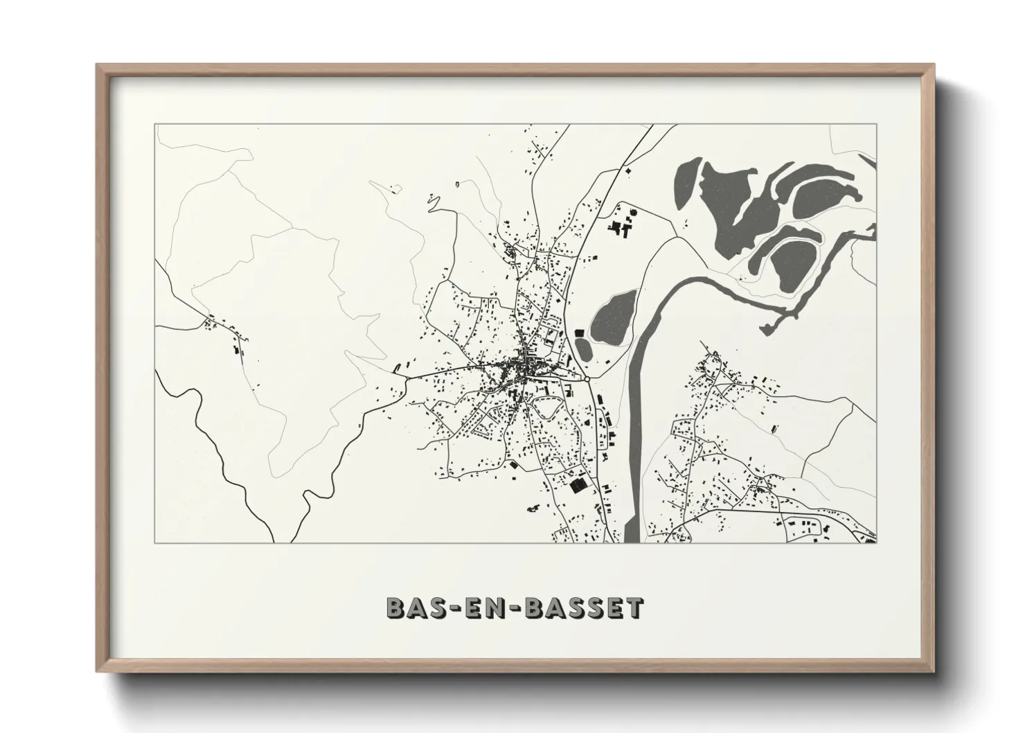 Une affiche de carte sur Bas-en-Basset