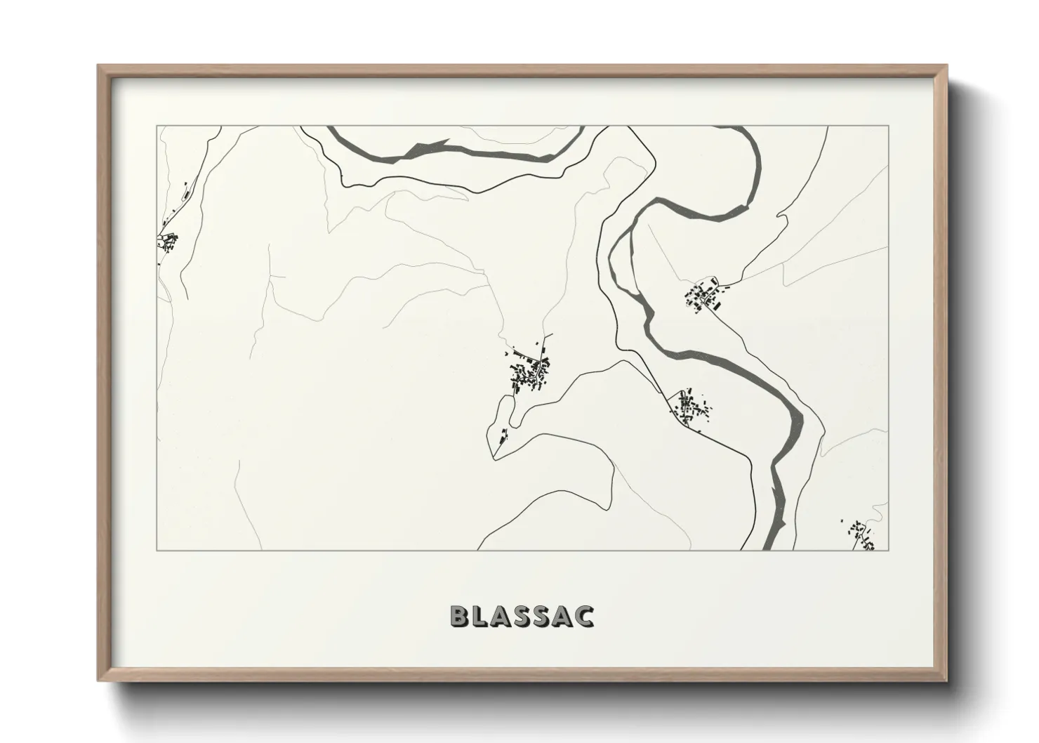 Une affiche de carte sur Blassac