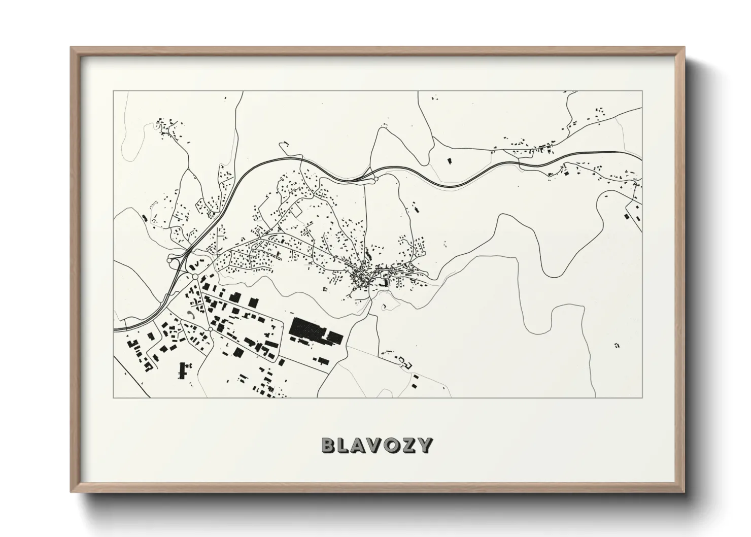 Une affiche de carte sur Blavozy