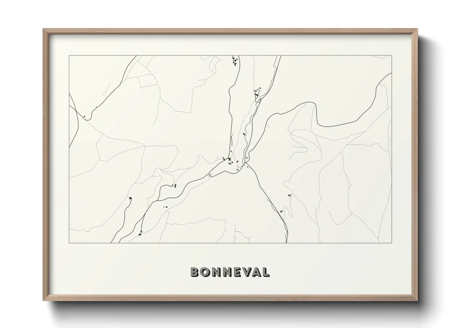 Une affiche de carte sur Bonneval