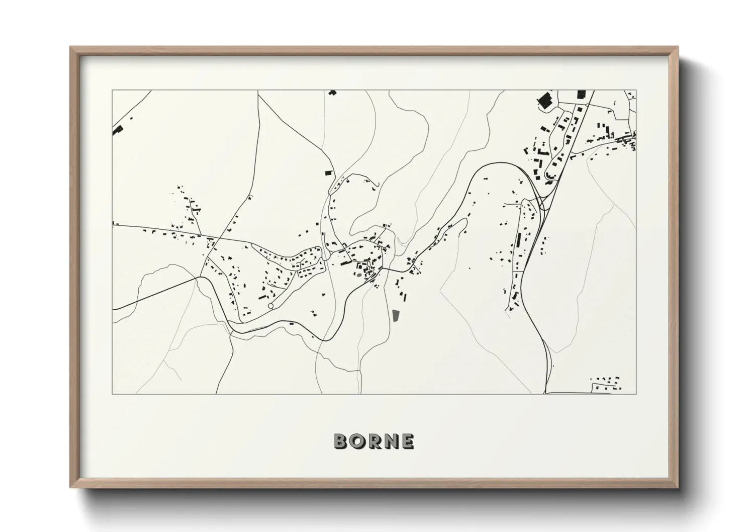 Une affiche de carte sur Borne