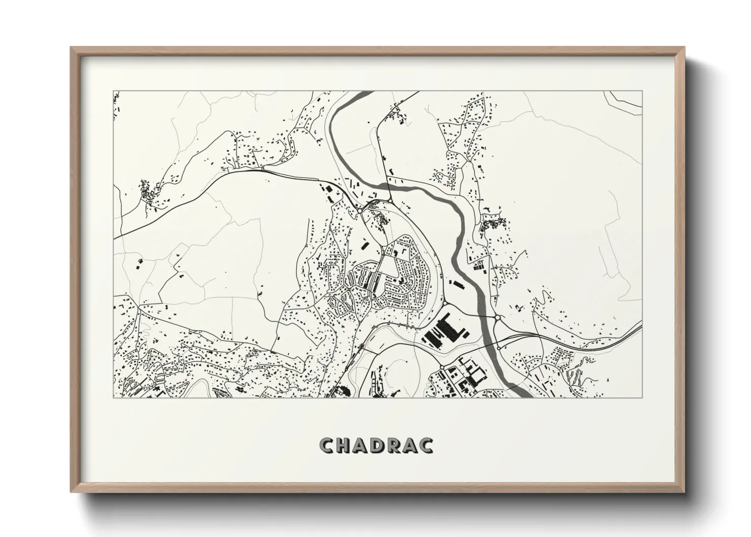 Une affiche de carte sur Chadrac