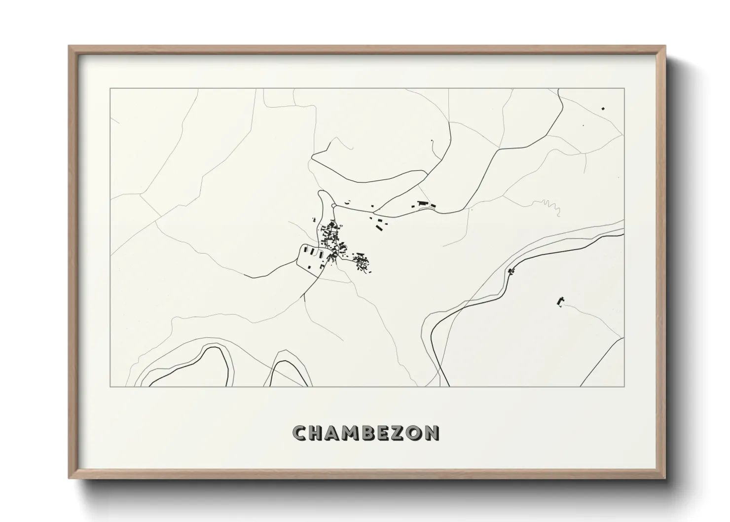 Une affiche de carte sur Chambezon