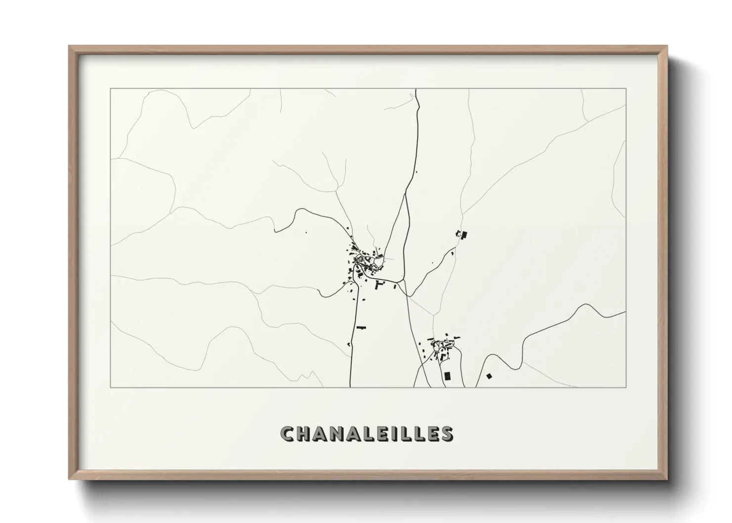 Une affiche de carte sur Chanaleilles