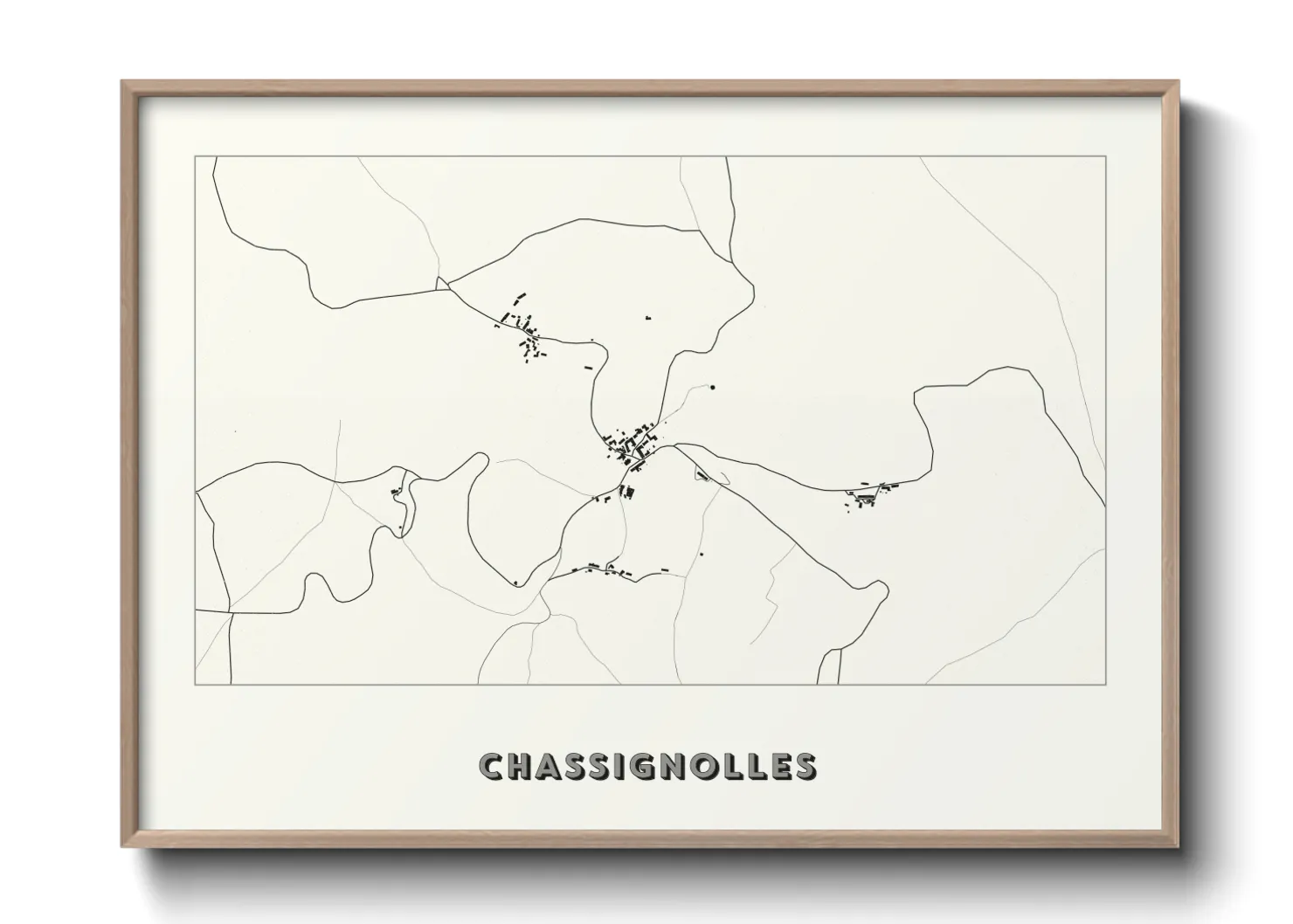 Une affiche de carte sur Chassignolles