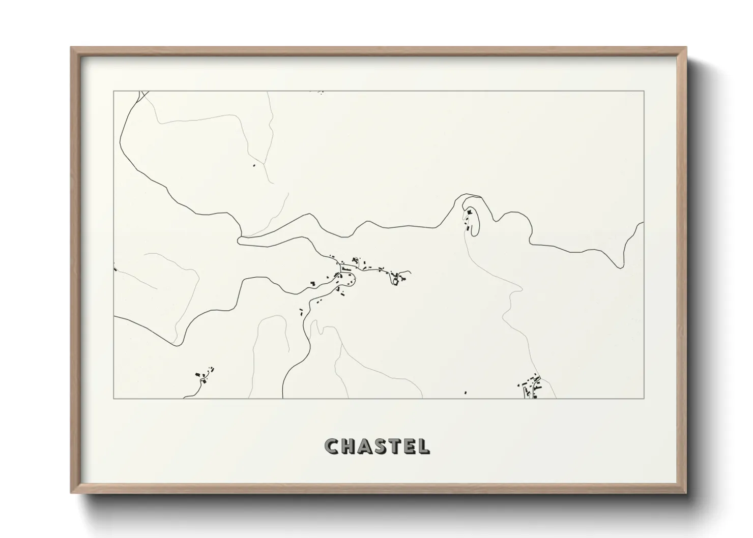 Une affiche de carte sur Chastel