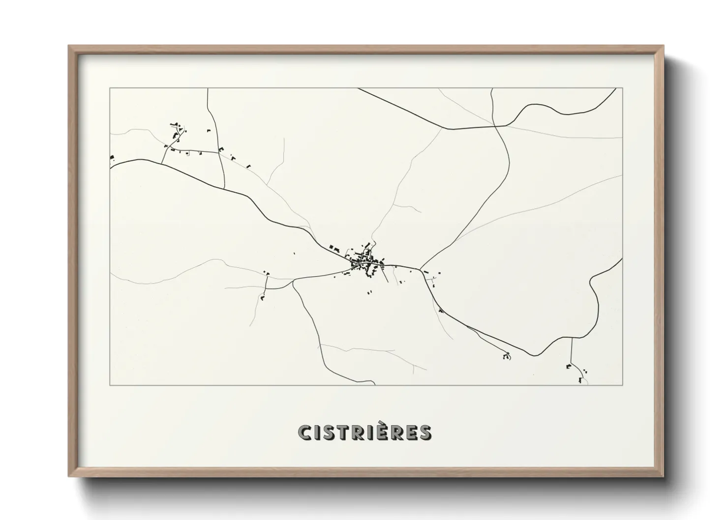 Une affiche de carte sur Cistrières