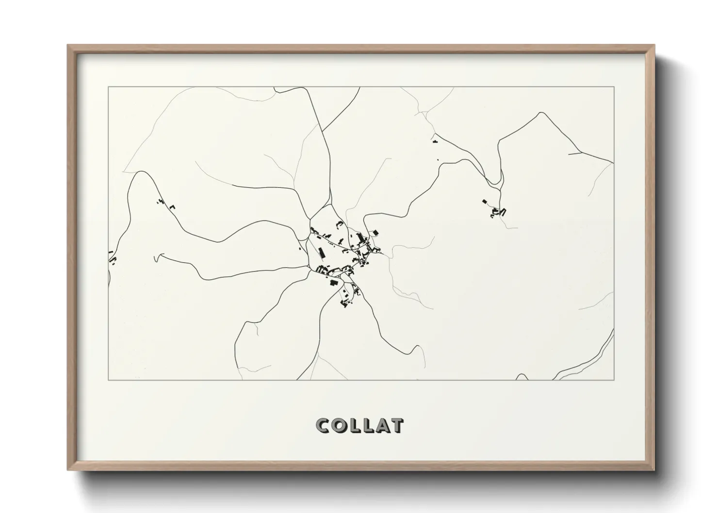 Une affiche de carte sur Collat