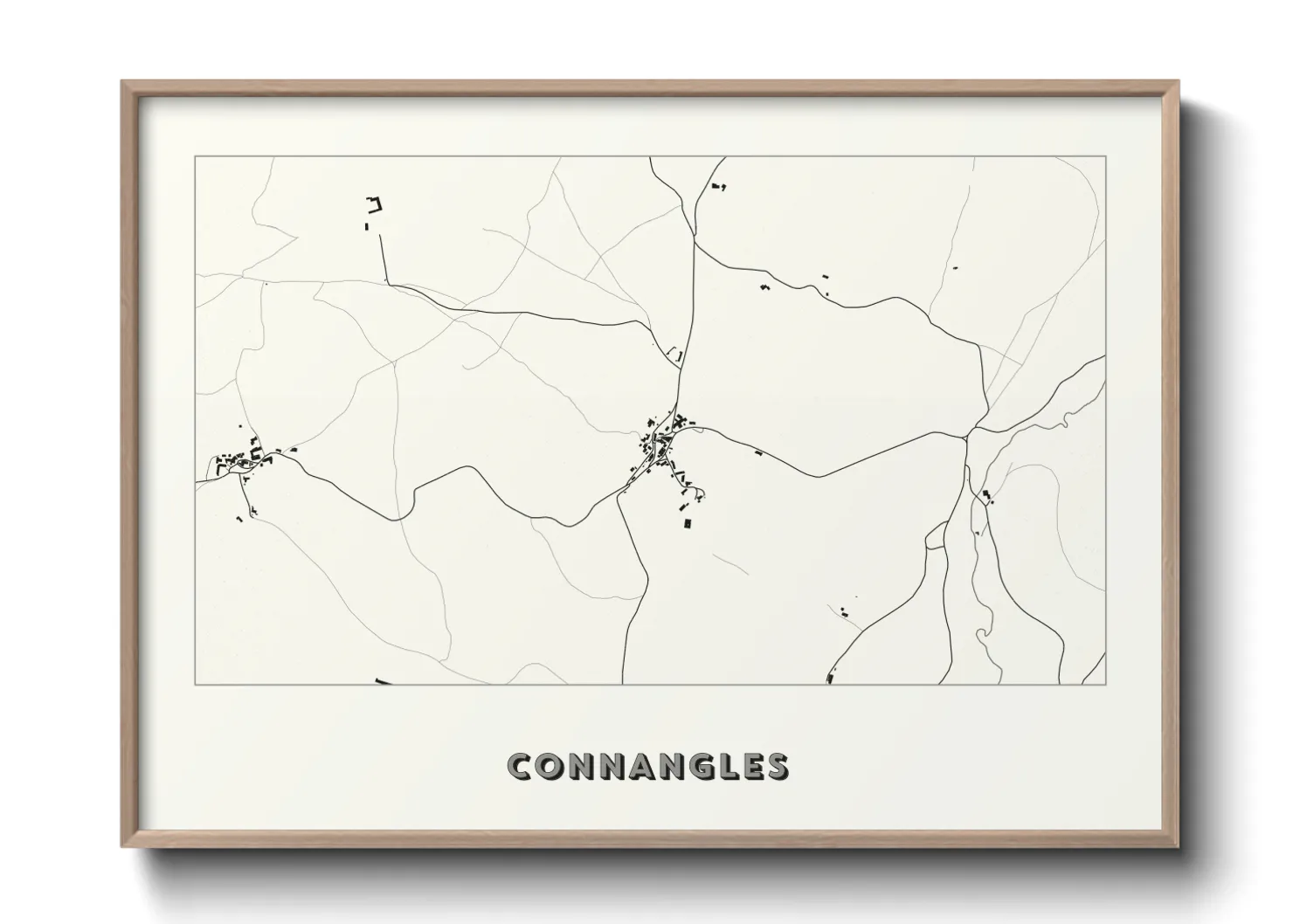 Une affiche de carte sur Connangles