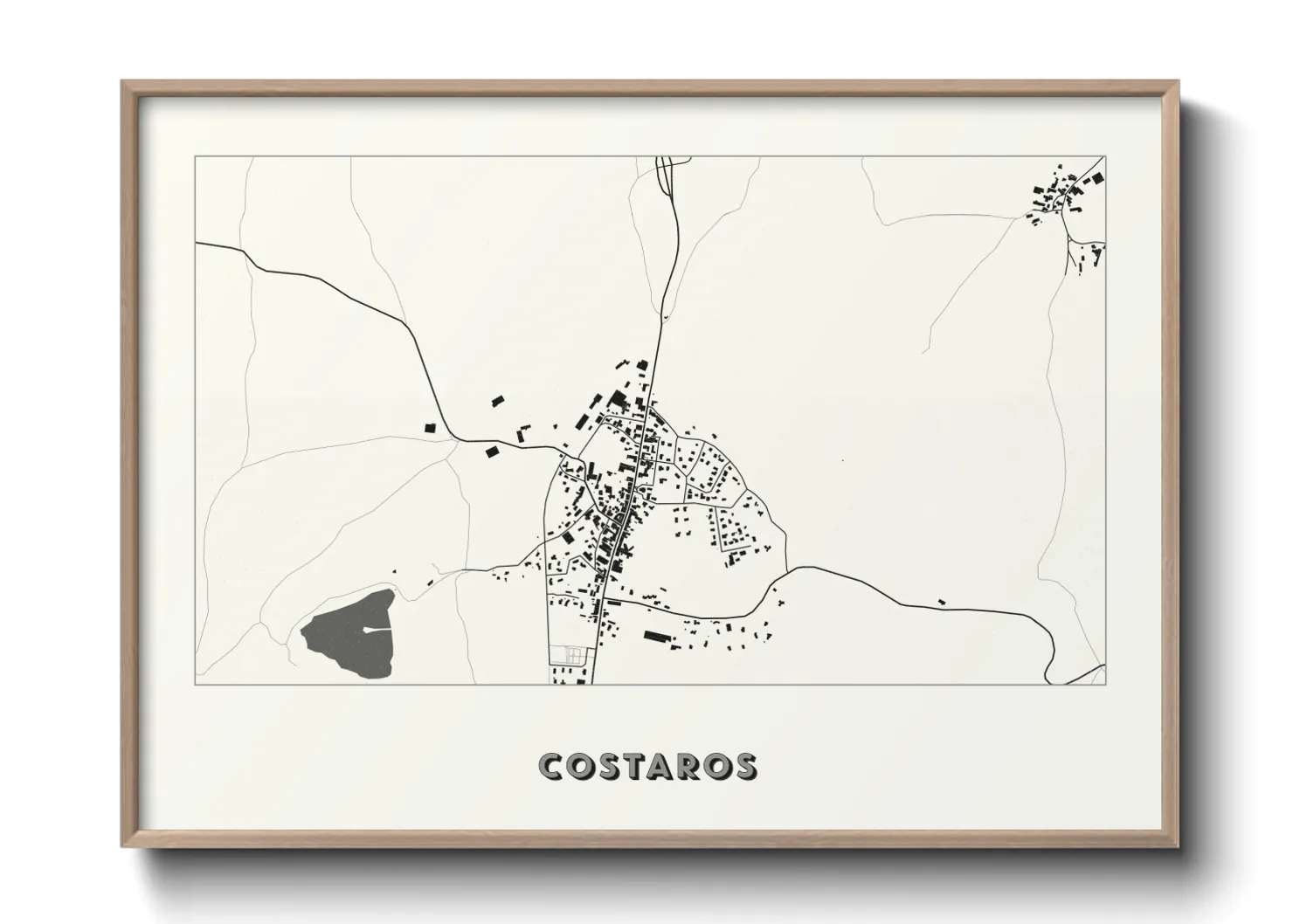 Une affiche de carte sur Costaros