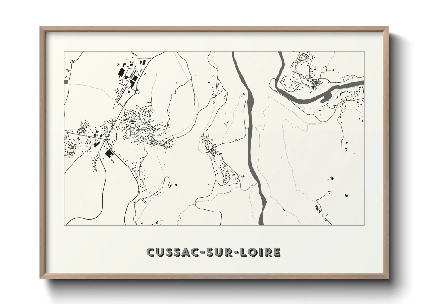 Une affiche de carte sur Cussac-sur-Loire