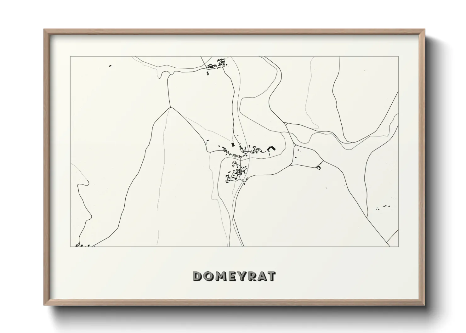 Une affiche de carte sur Domeyrat