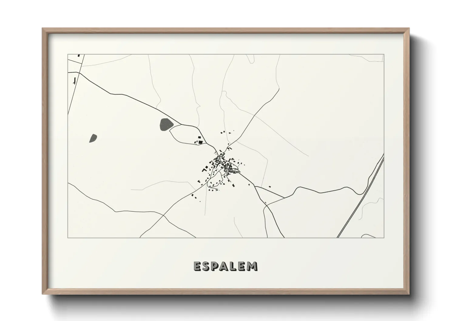 Une affiche de carte sur Espalem