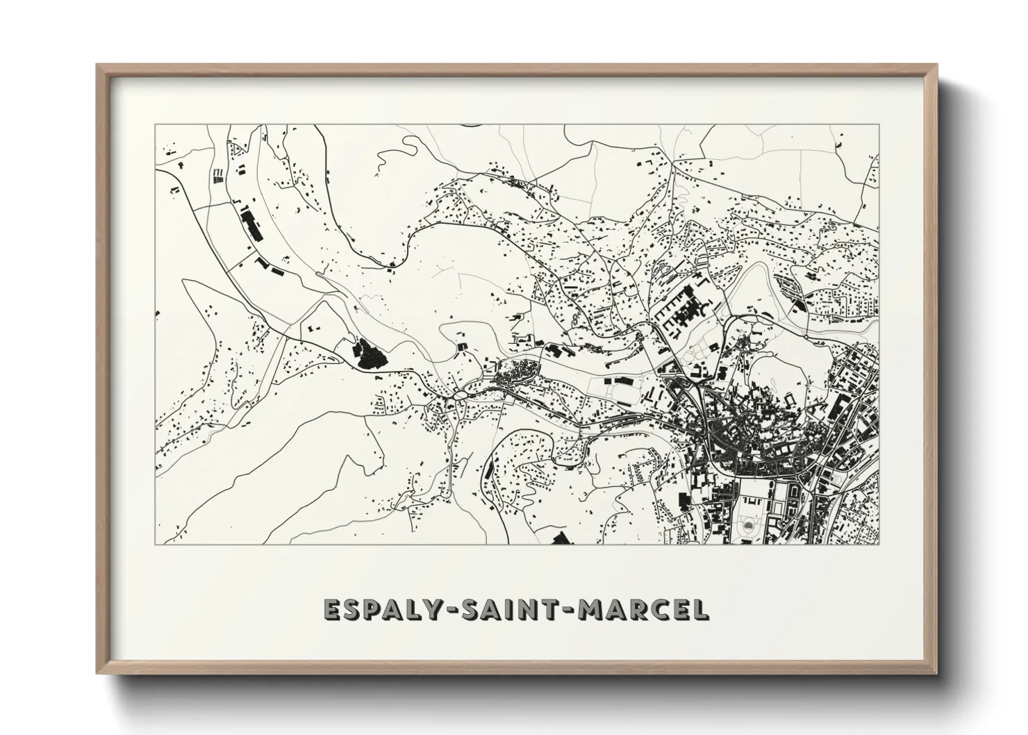 Une affiche de carte sur Espaly-Saint-Marcel