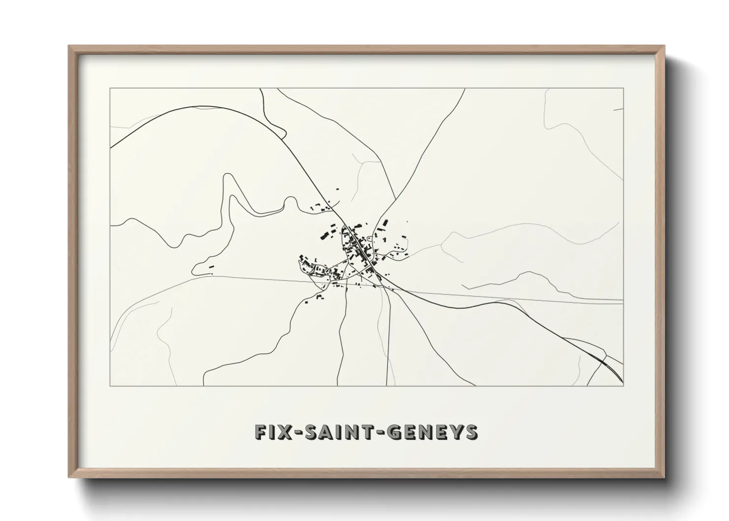 Une affiche de carte sur Fix-Saint-Geneys