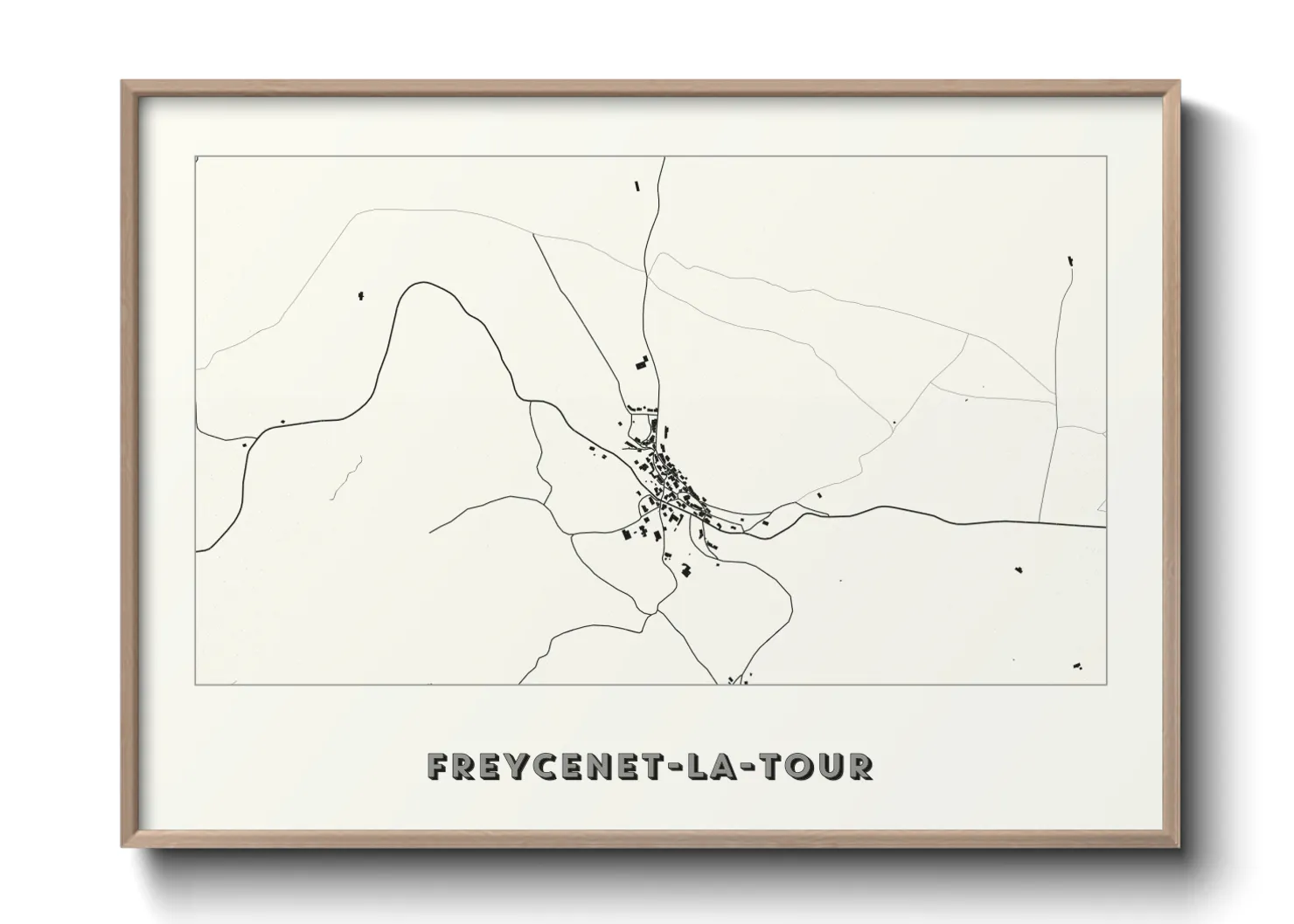 Une affiche de carte sur Freycenet-la-Tour