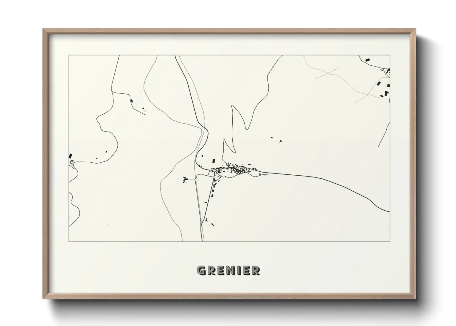 Une affiche de carte sur Grenier