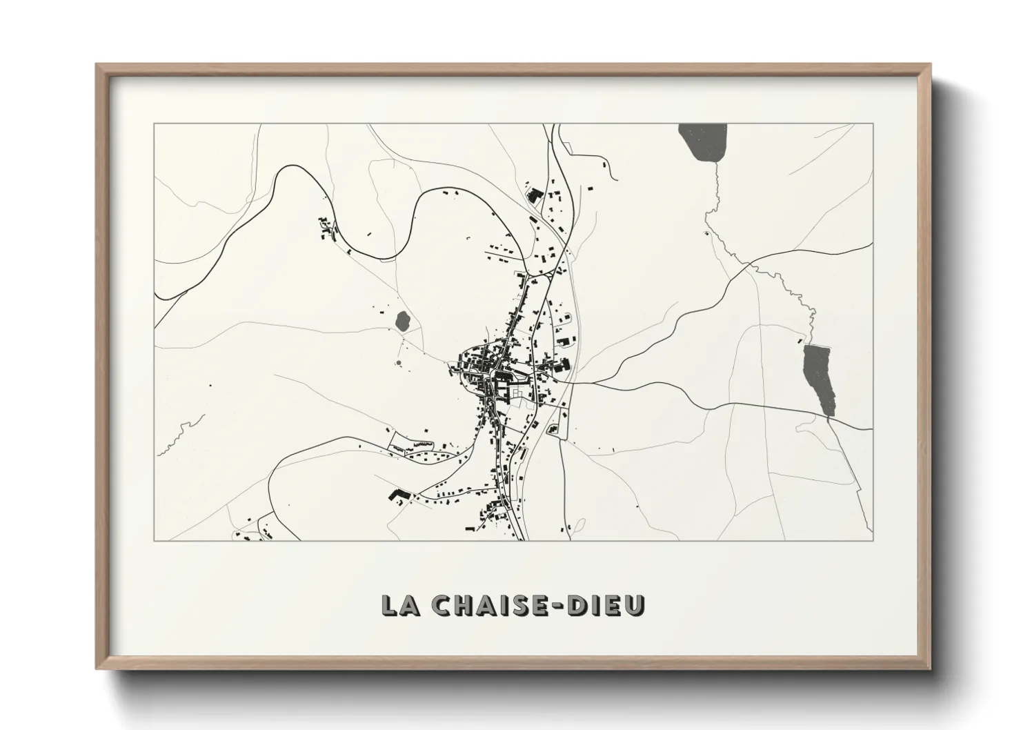 Une affiche de carte sur La Chaise-Dieu