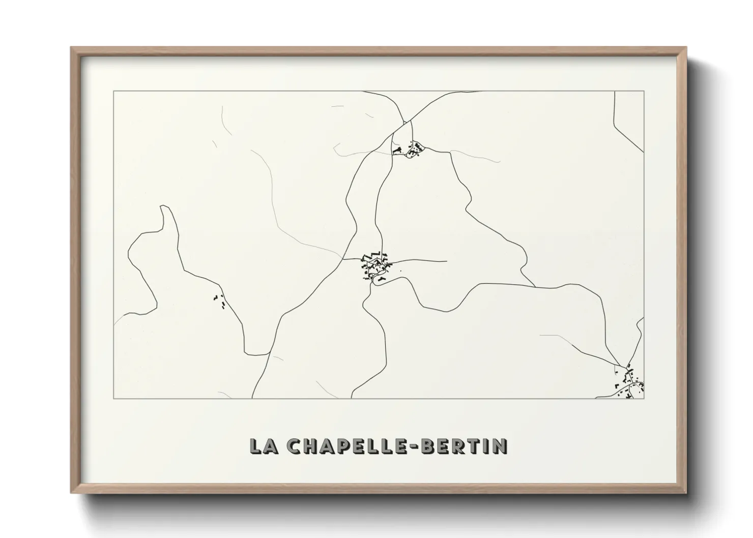 Une affiche de carte sur La Chapelle-Bertin