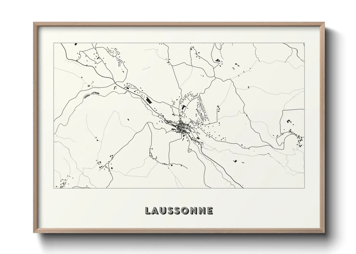 Une affiche de carte sur Laussonne
