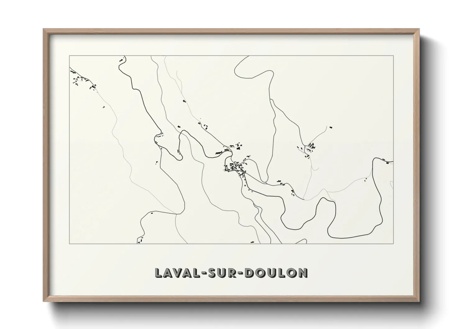 Une affiche de carte sur Laval-sur-Doulon