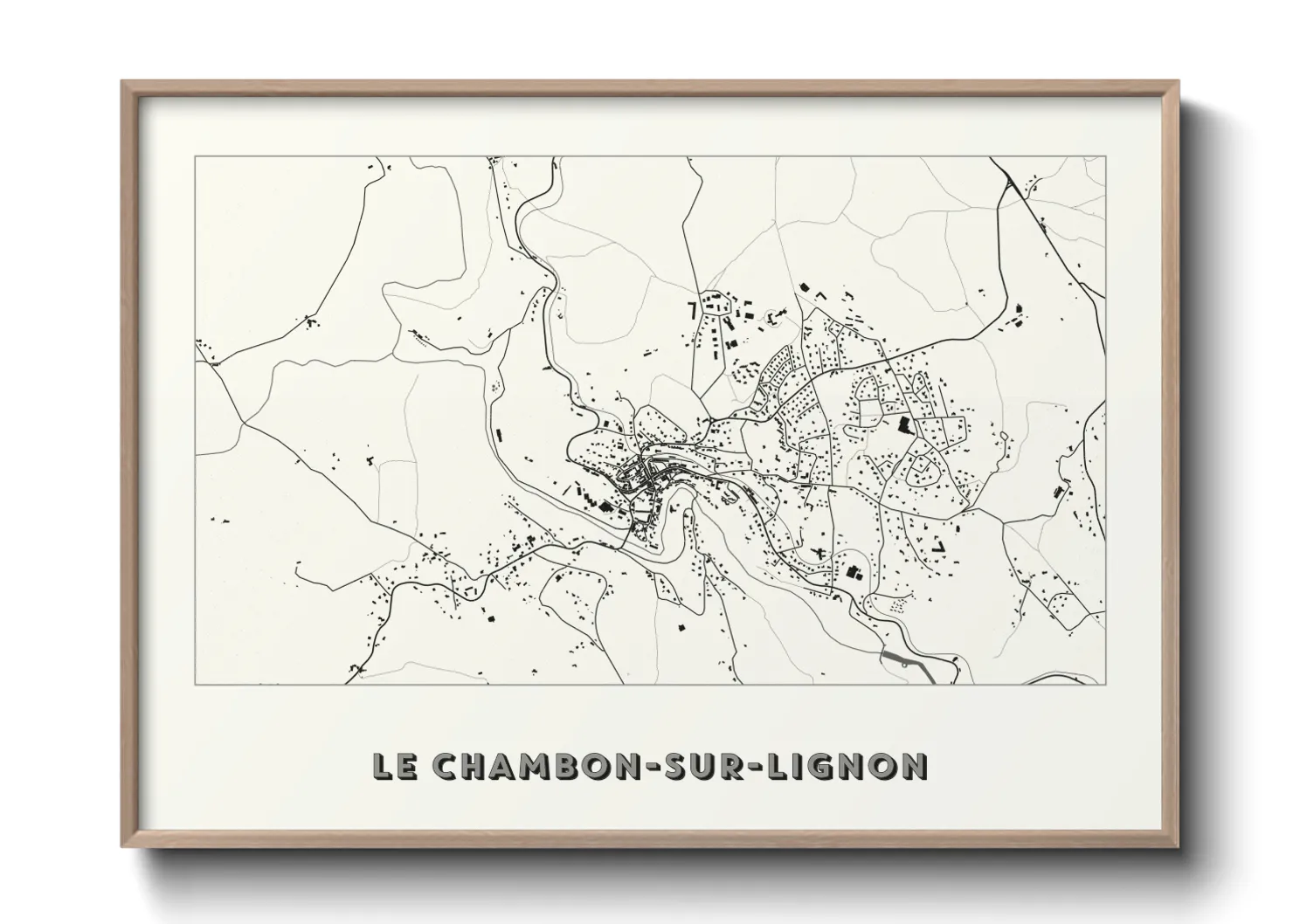 Une affiche de carte sur Le Chambon-sur-Lignon