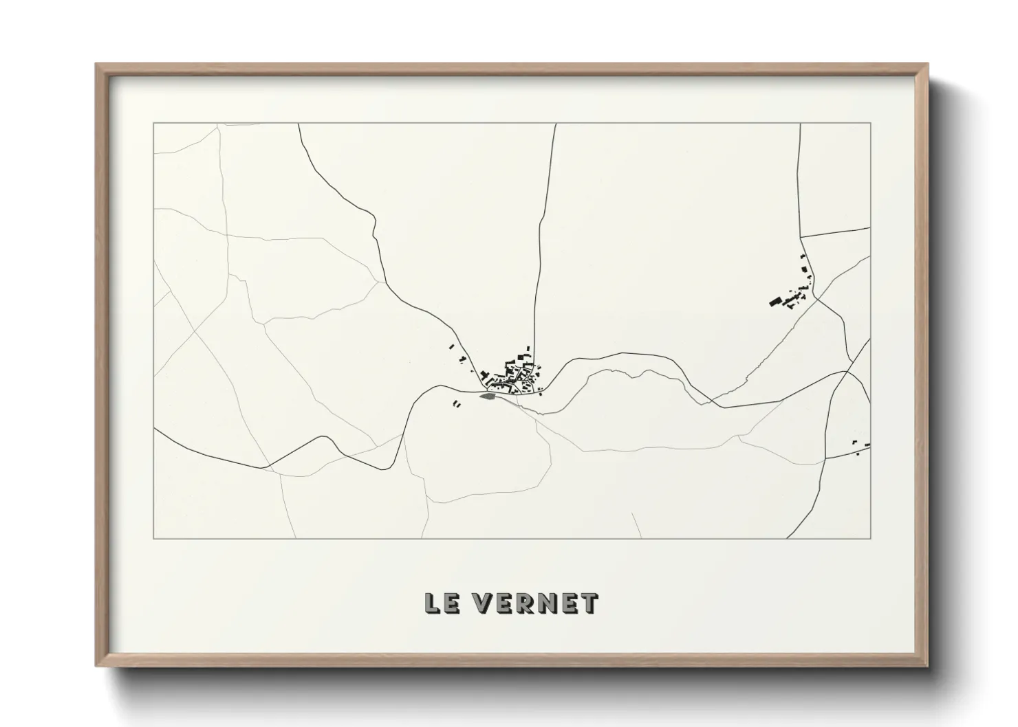 Une affiche de carte sur Le Vernet