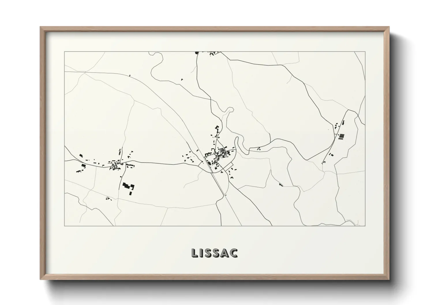 Une affiche de carte sur Lissac