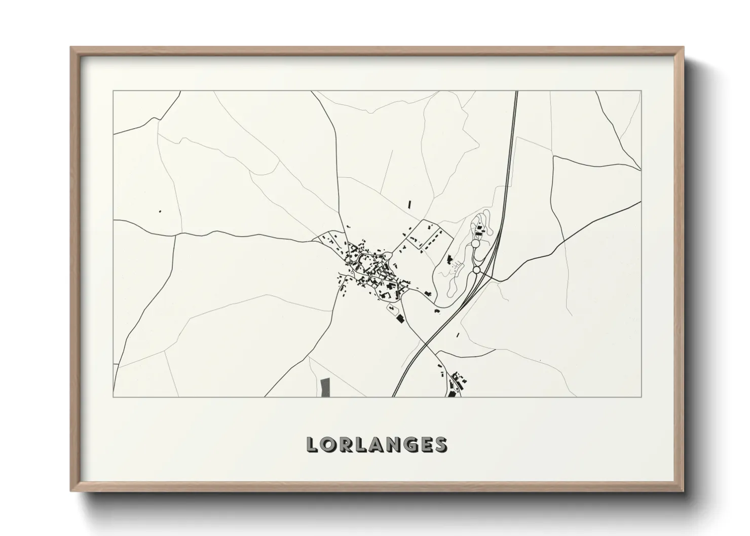 Une affiche de carte sur Lorlanges