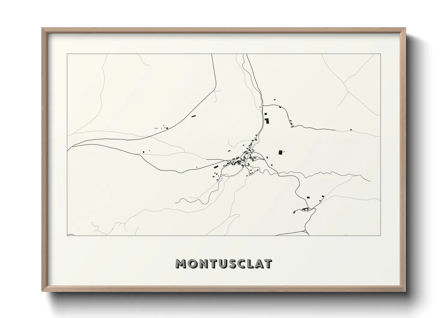 Une affiche de carte sur Montusclat