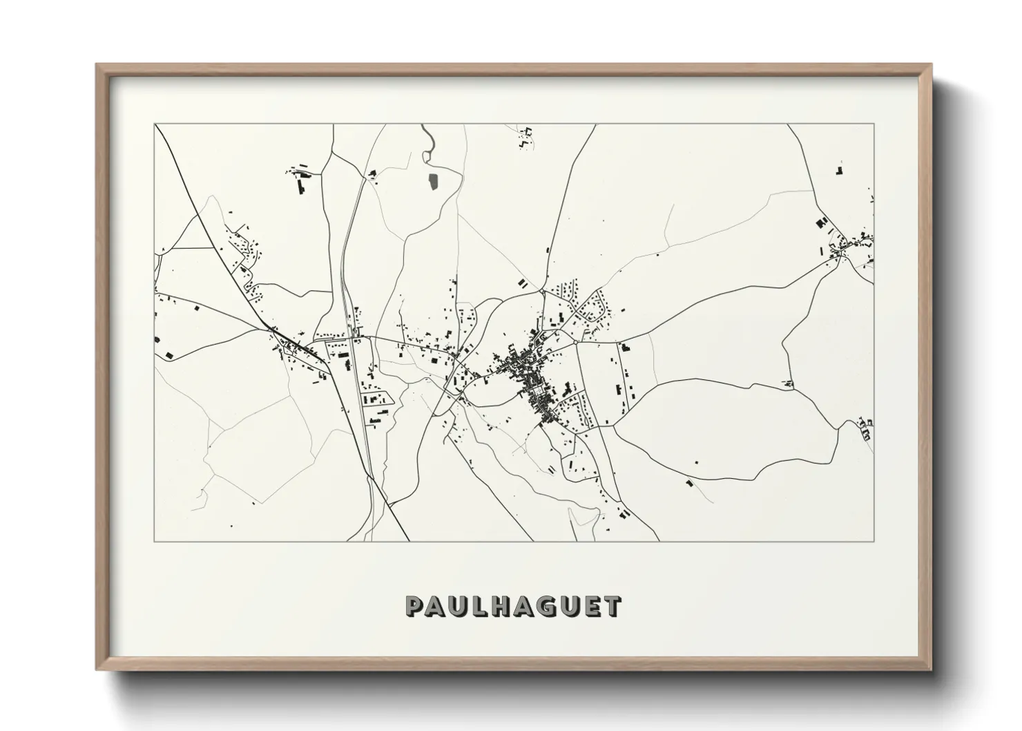 Une affiche de carte sur Paulhaguet