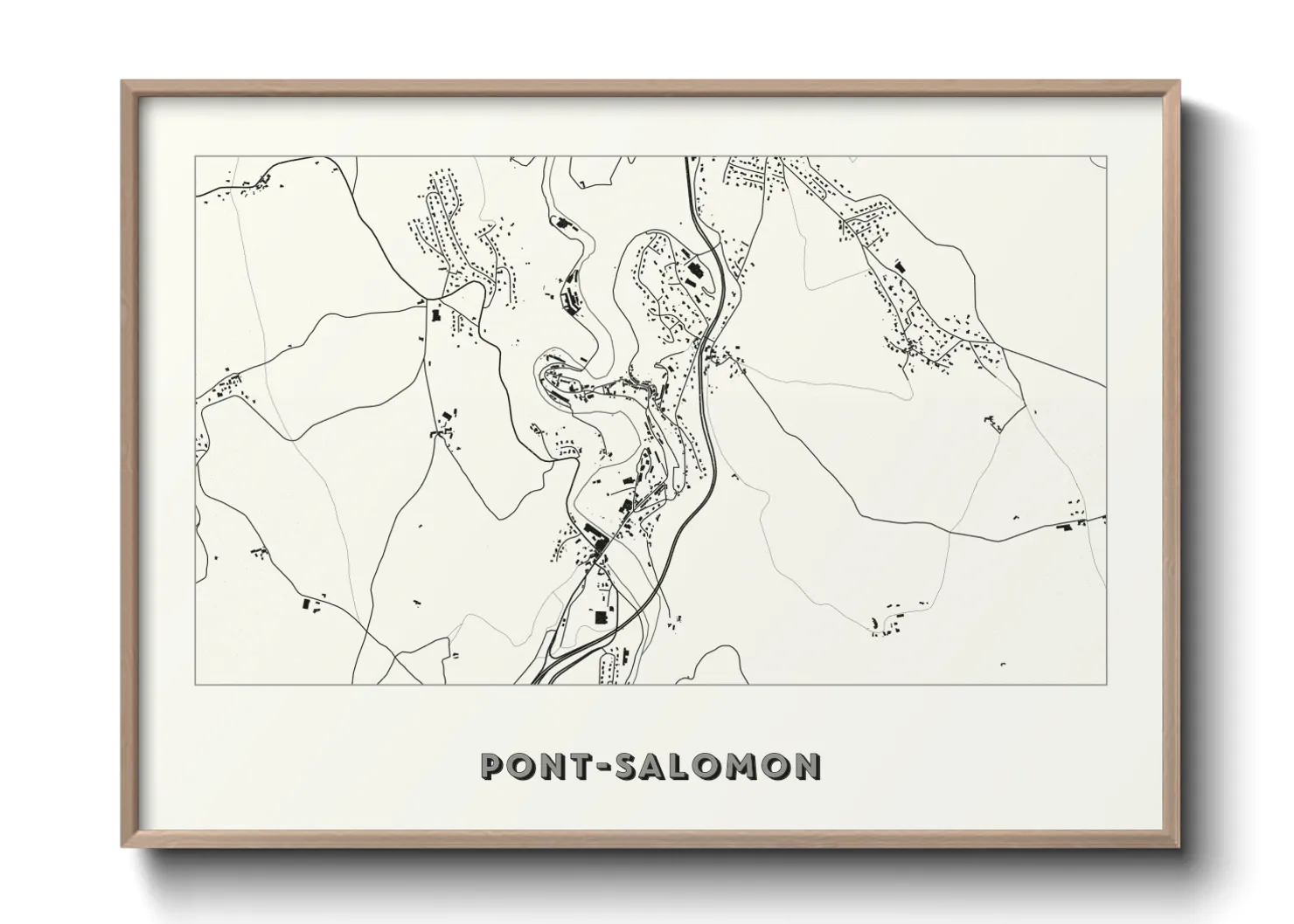 Une affiche de carte sur Pont-Salomon