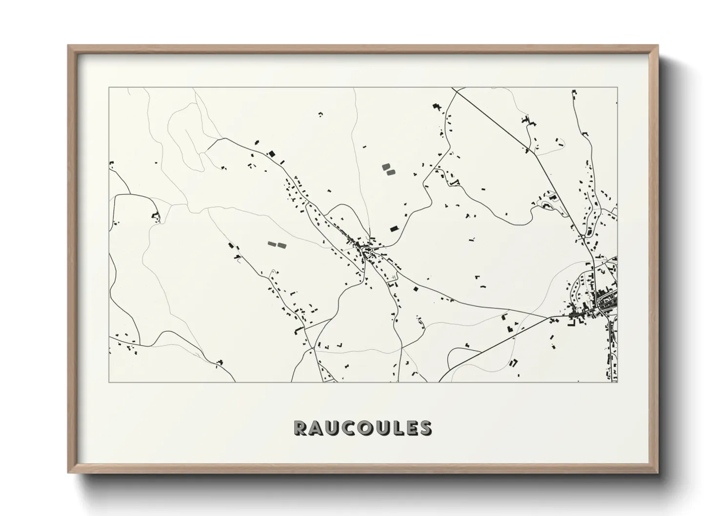 Une affiche de carte sur Raucoules