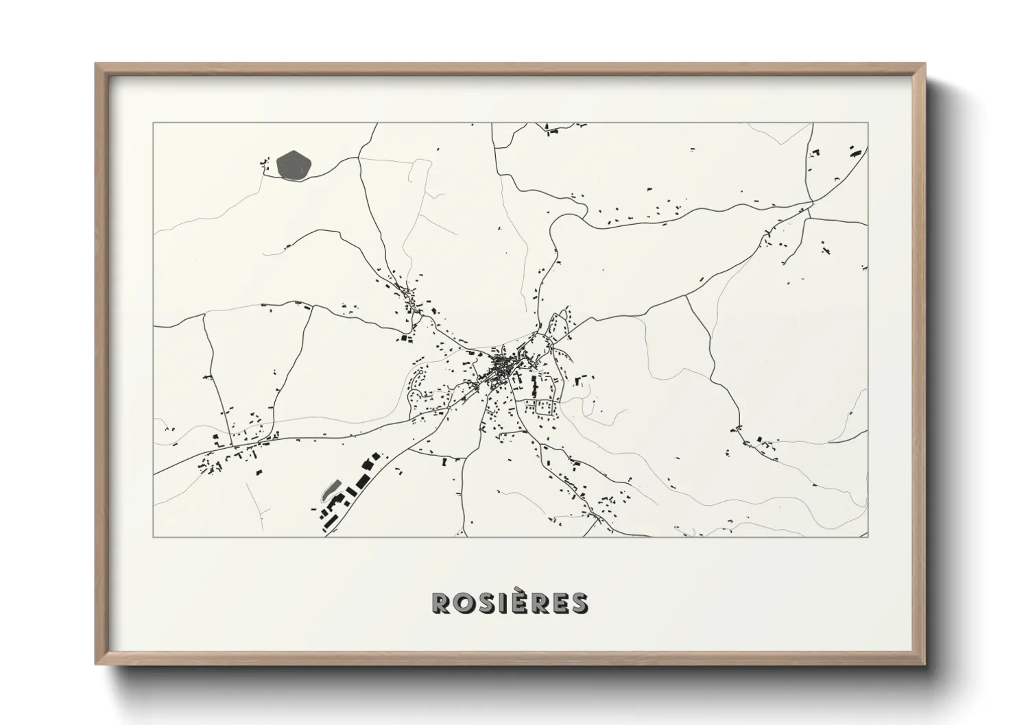 Une affiche de carte sur Rosières