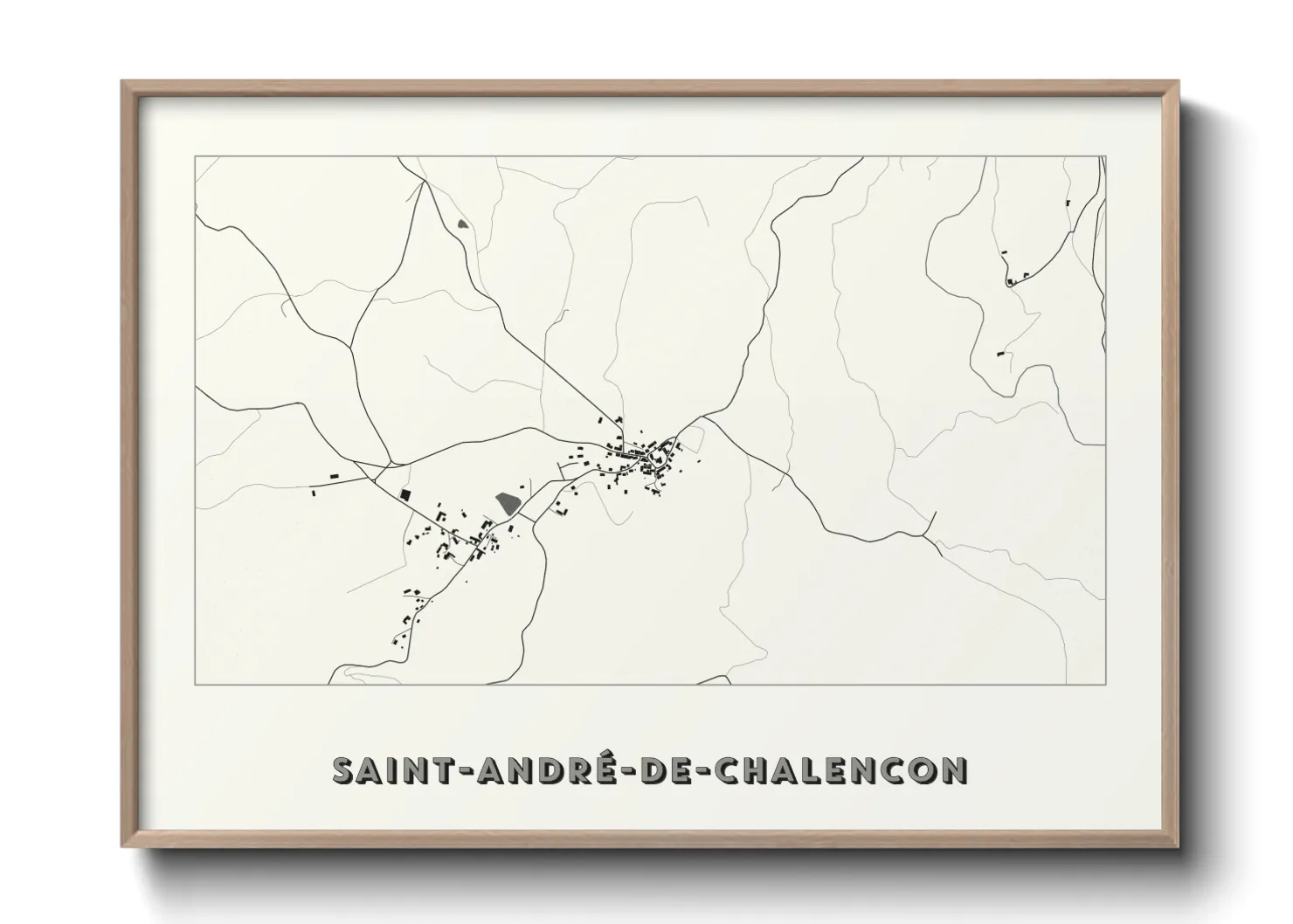 Une affiche de carte sur Saint-André-de-Chalencon