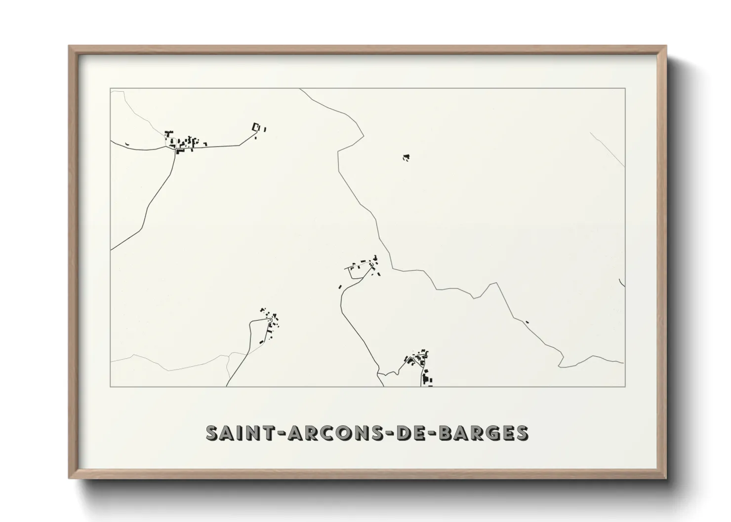 Une affiche de carte sur Saint-Arcons-de-Barges