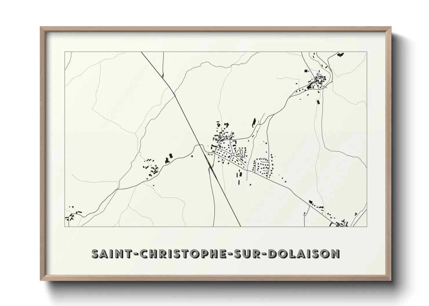 Une affiche de carte sur Saint-Christophe-sur-Dolaison