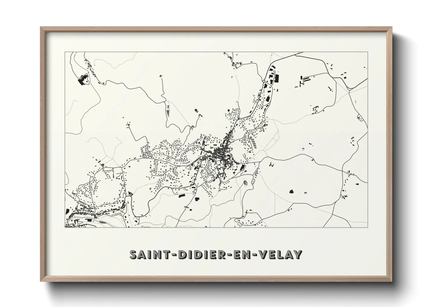 Une affiche de carte sur Saint-Didier-en-Velay